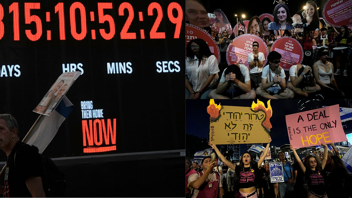 | Photo: AP : Angry Israelis Protest For Hostage Deal, Urge Netanyahu To 'Sign Deal Now'  